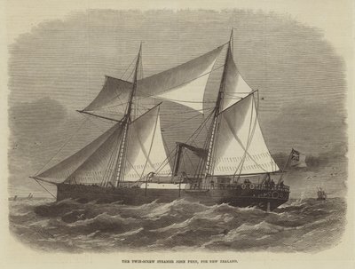 Le Steamer à double hélice John Penn, pour la Nouvelle-Zélande - Edwin Weedon